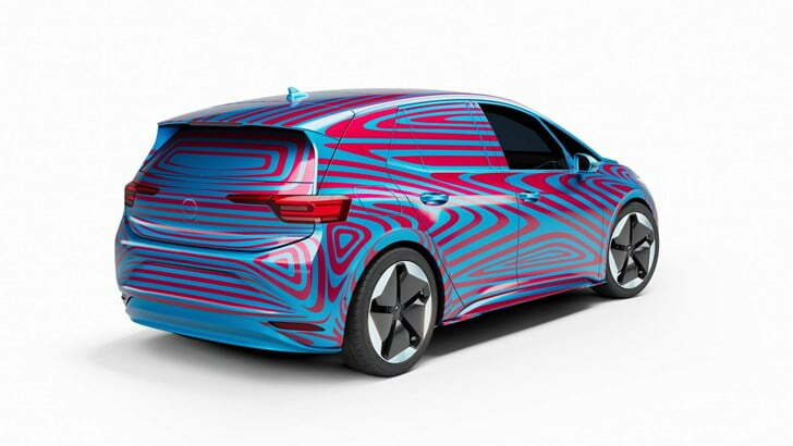 VW teases production ID. Three electric hatch